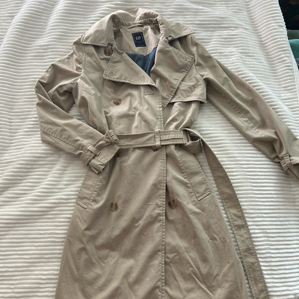 GAP Khaki Tan Trench Coat XS - NEW